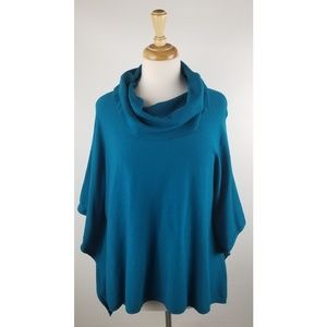 Charter Club Sweater Knit Poncho - Turquoise PP/PS